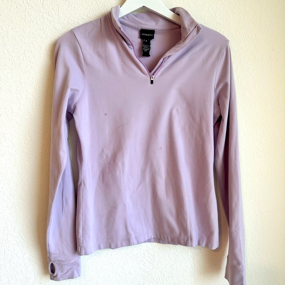 ATHLETA pullover lavender color. Cotton.